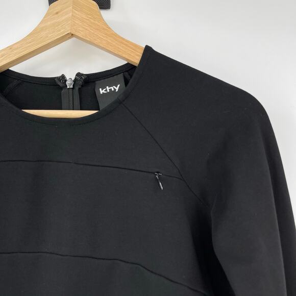 Khy x Entire Studios | Long Sleeve Bodysuit Black w/ Zip Pocket Kylie Jenner L - Picture 8 of 13